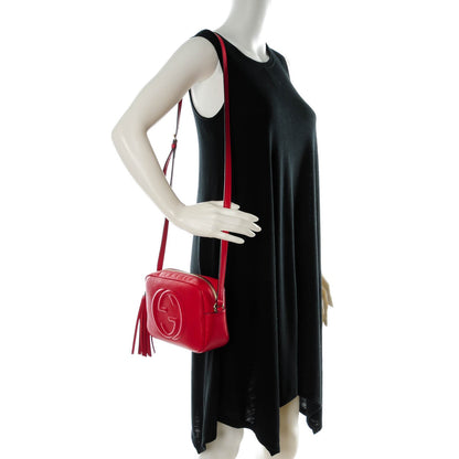 Gucci Pebbled Calfskin Small Soho Disco Bag Tabasco Red 2 of 7