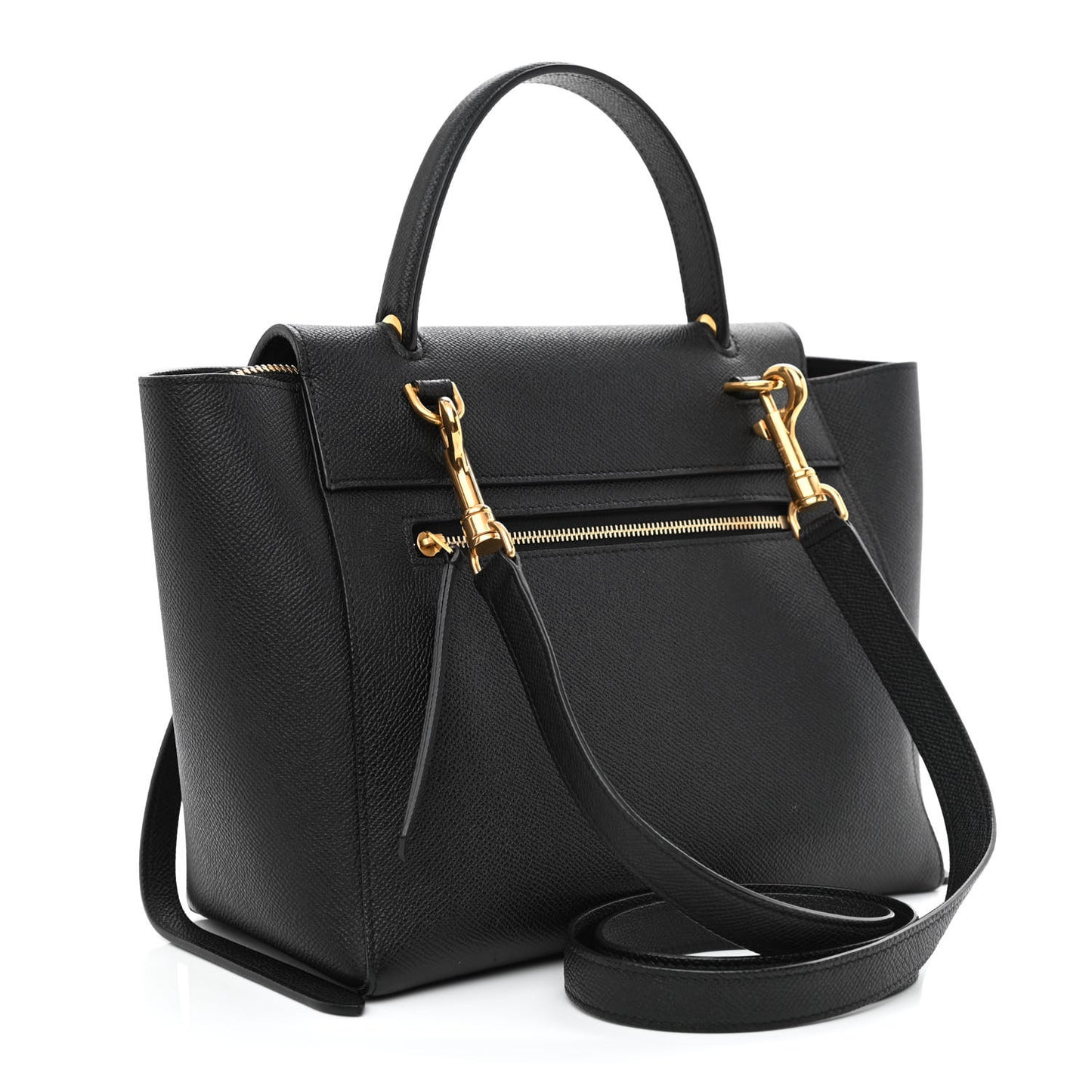Grained Calfskin Micro Belt Bag Black