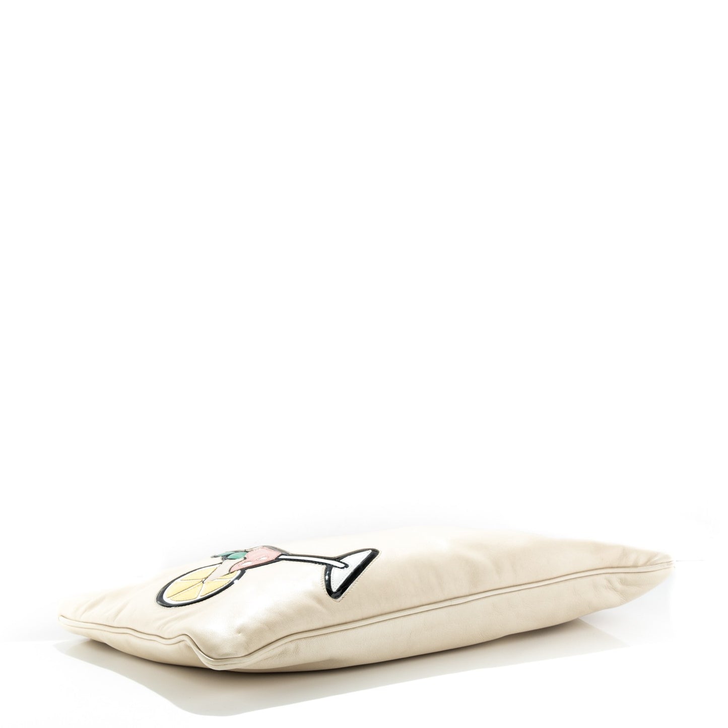 Nappa Martini Zip Clutch Cera