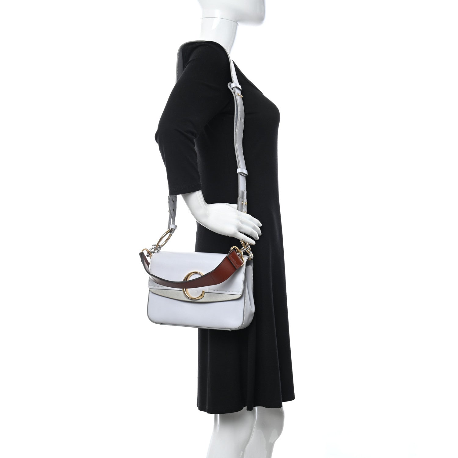Chloe Calfskin Small C Double Carry Light Cloud 2 of 5