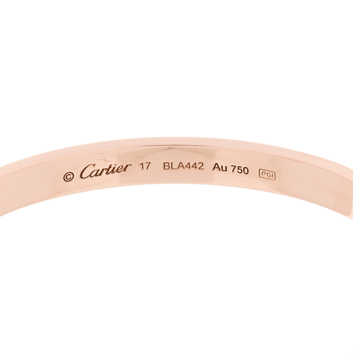 18K Pink Gold LOVE Bracelet 17
