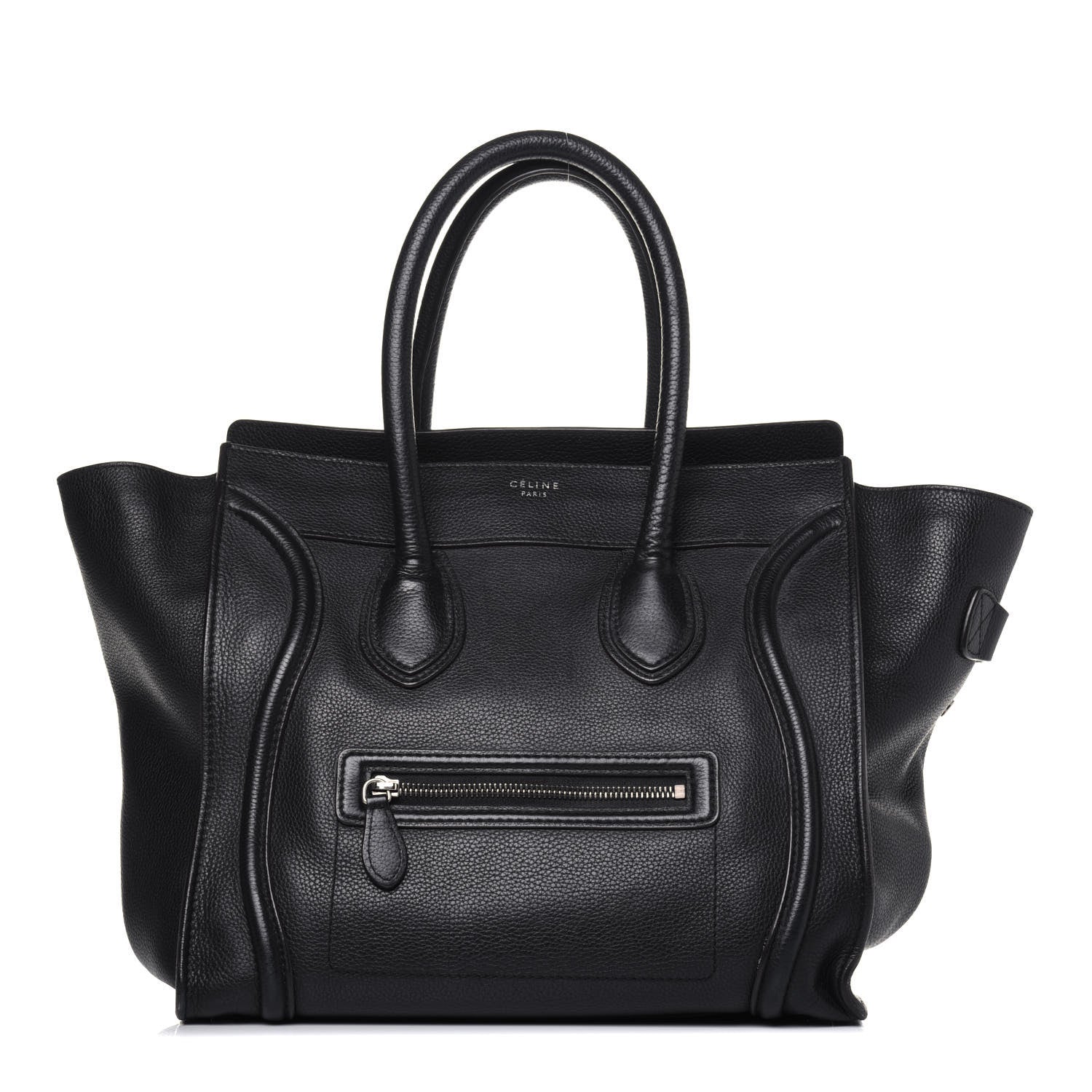 Celine Drummed Calfskin Mini Luggage Black 1 of 14