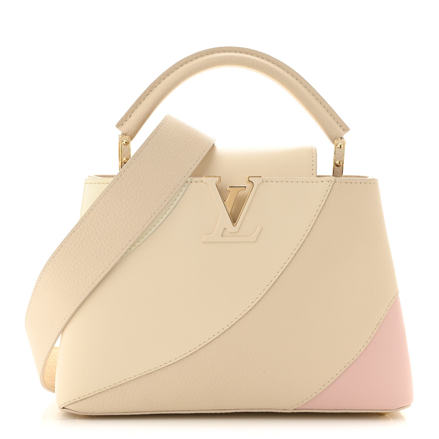 Louis Vuitton Taurillon Gelato Capucines BB Tonal Vanilla Beige 1 of 11