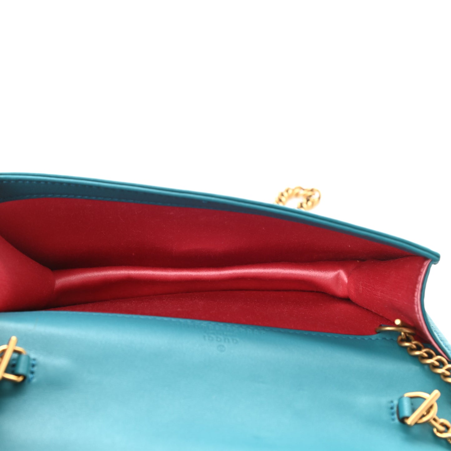 Velvet Matelasse GG Marmont Mini Bag Pavone Cyan