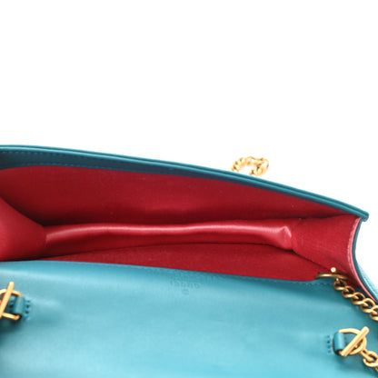 Gucci Velvet Matelasse GG Marmont Mini Bag Pavone Cyan 5 of 9