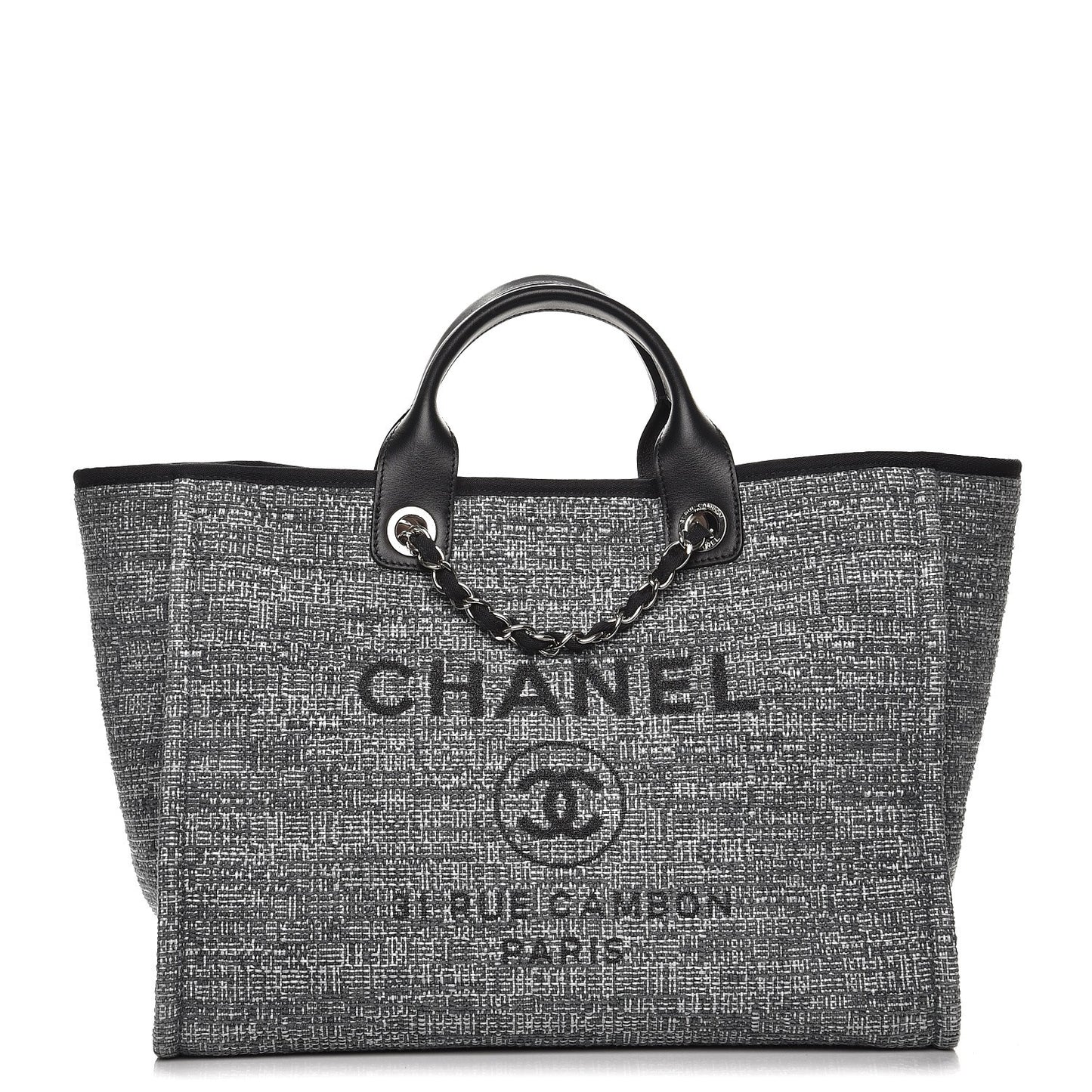 Canvas Large Deauville Tote Charcoal