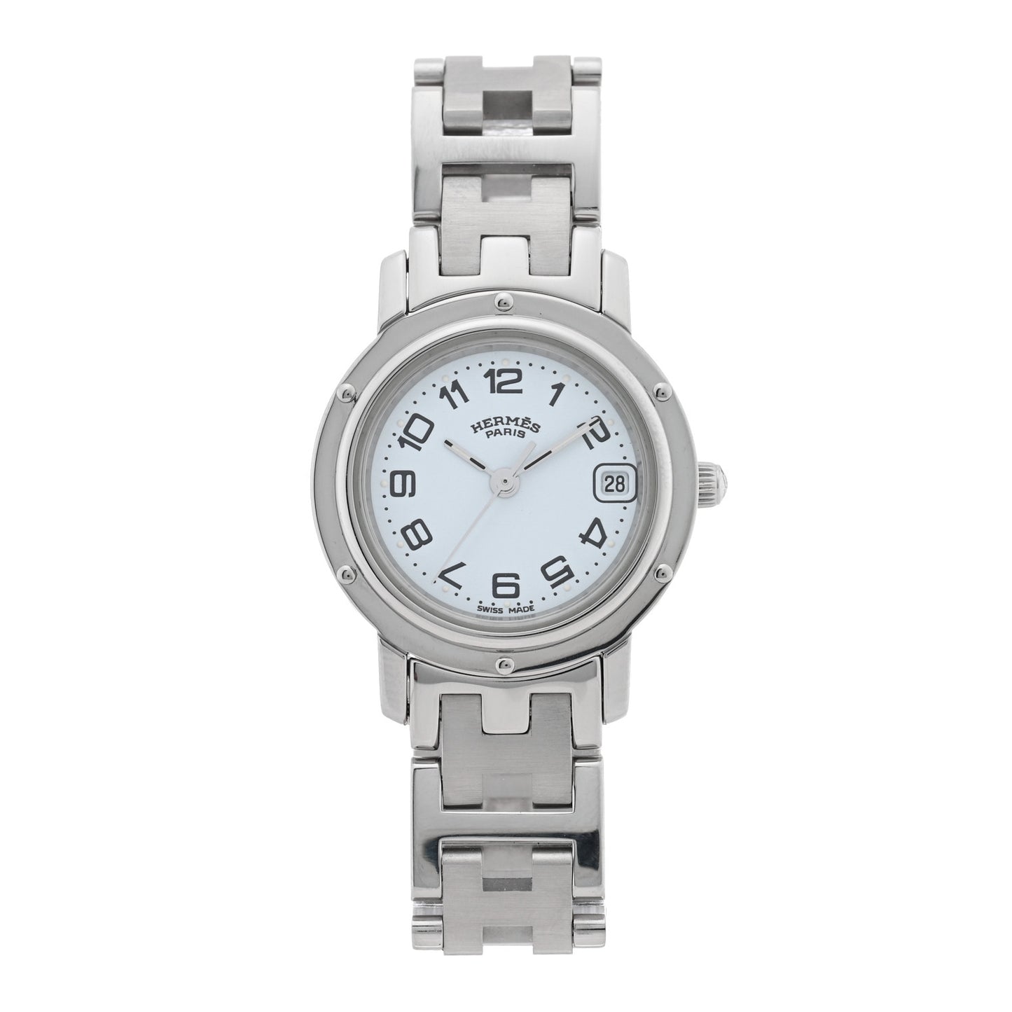 Stainless Steel 24mm Clipper Quartz Watch White