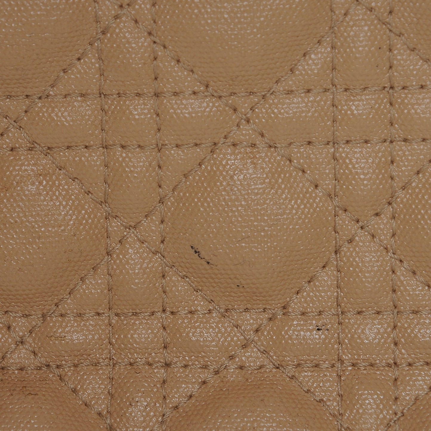 Coated Canvas Cannage Small Panarea Tote Beige