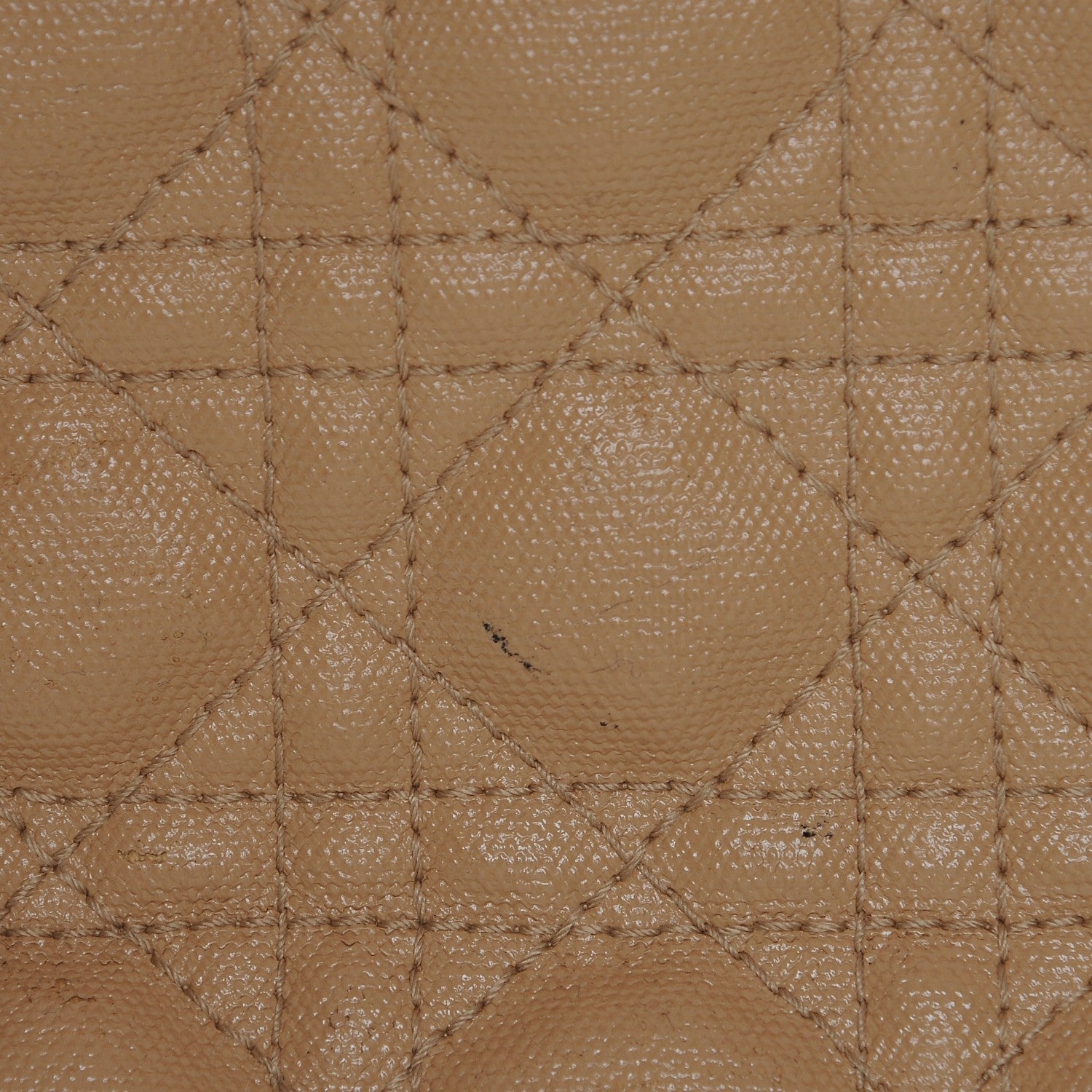 Christian Dior Coated Canvas Cannage Small Panarea Tote Beige 9 of 18