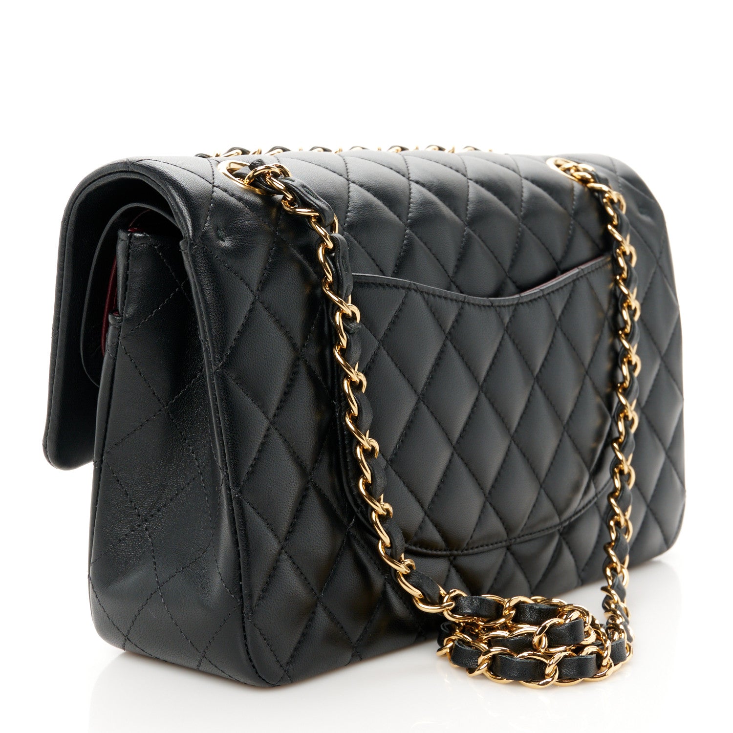 Chanel Lambskin Quilted Medium Double Flap Black 3 of 12