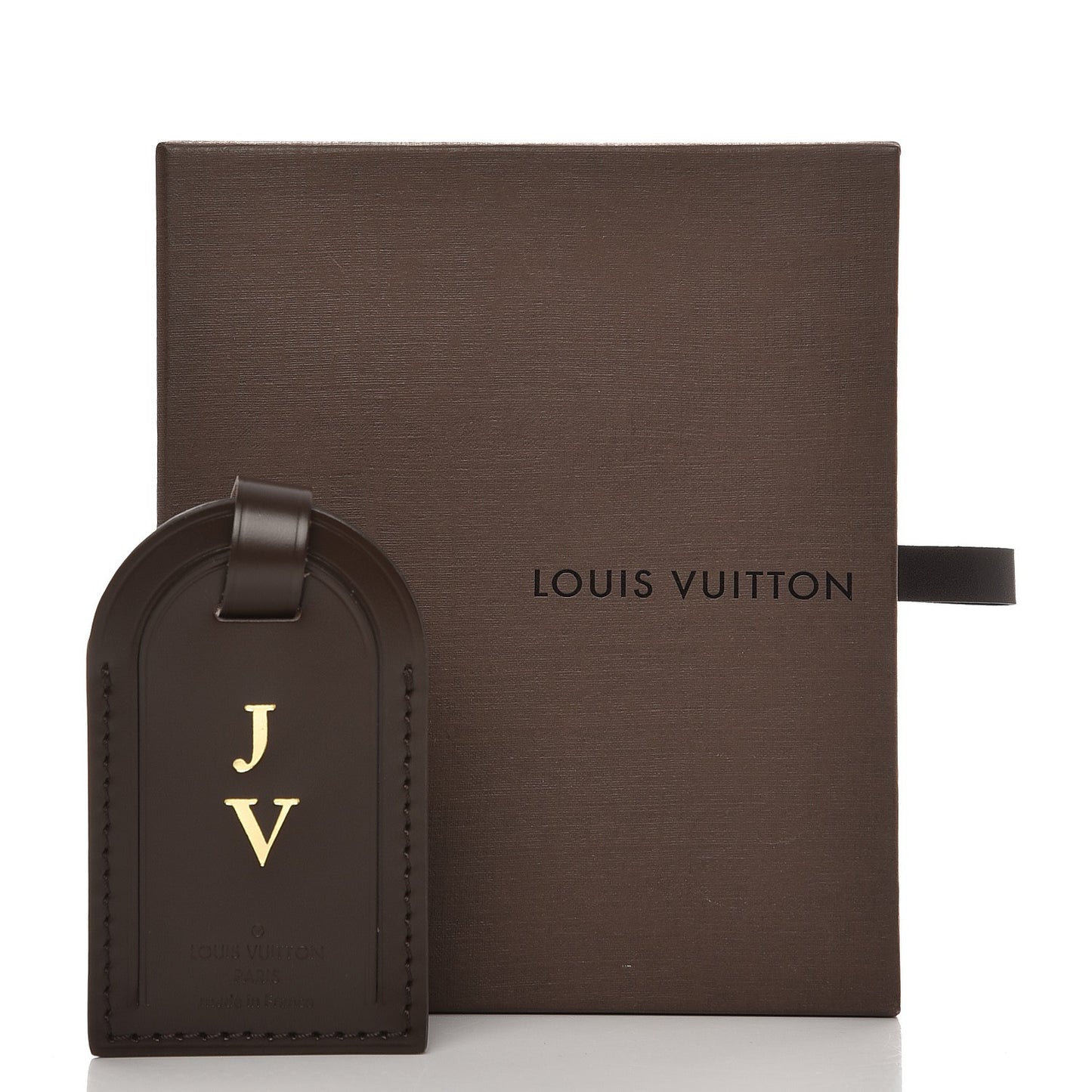 Calfskin Luggage Tag Ebene