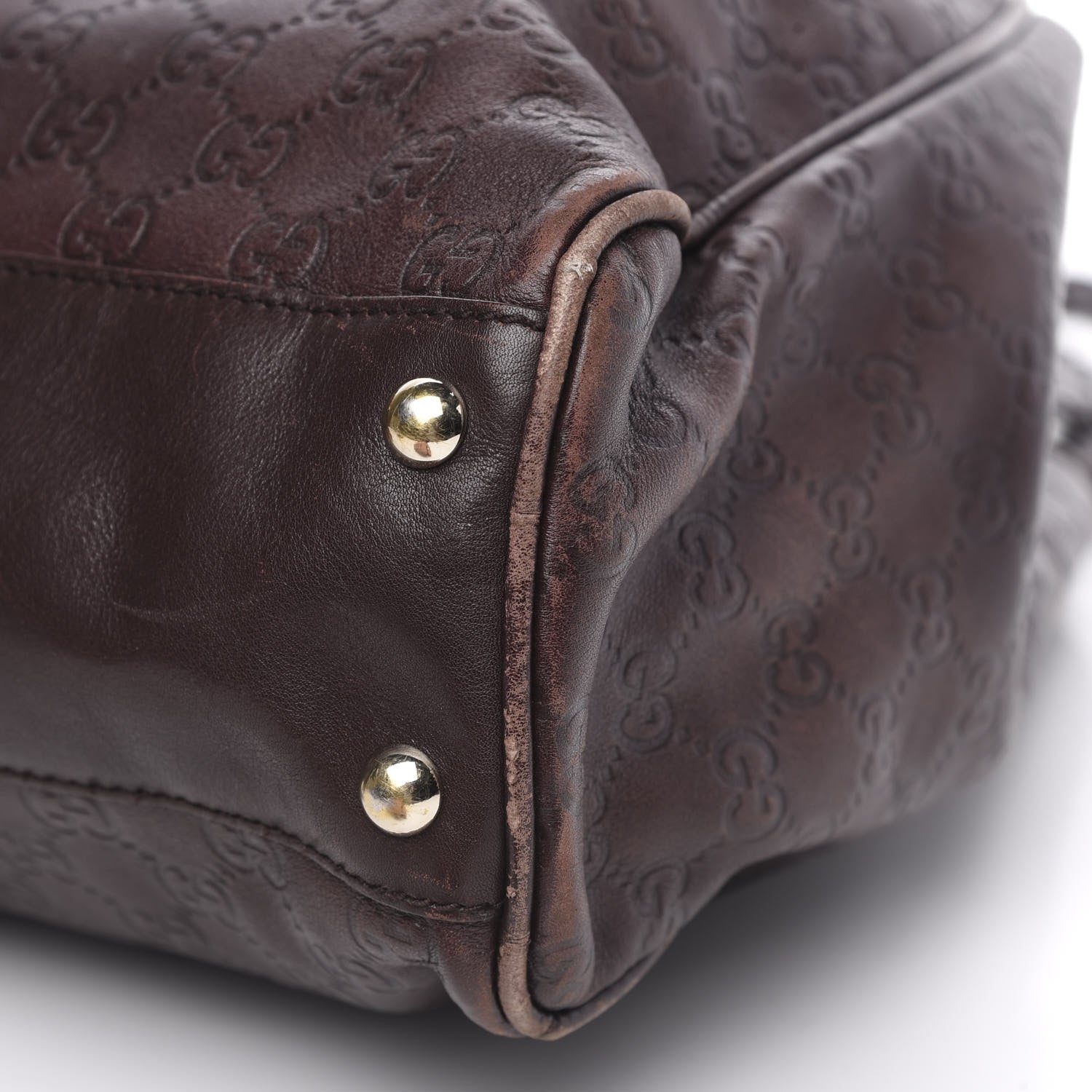 Gucci Guccissima Peggy Braided Tote Dark Brown 10 of 15