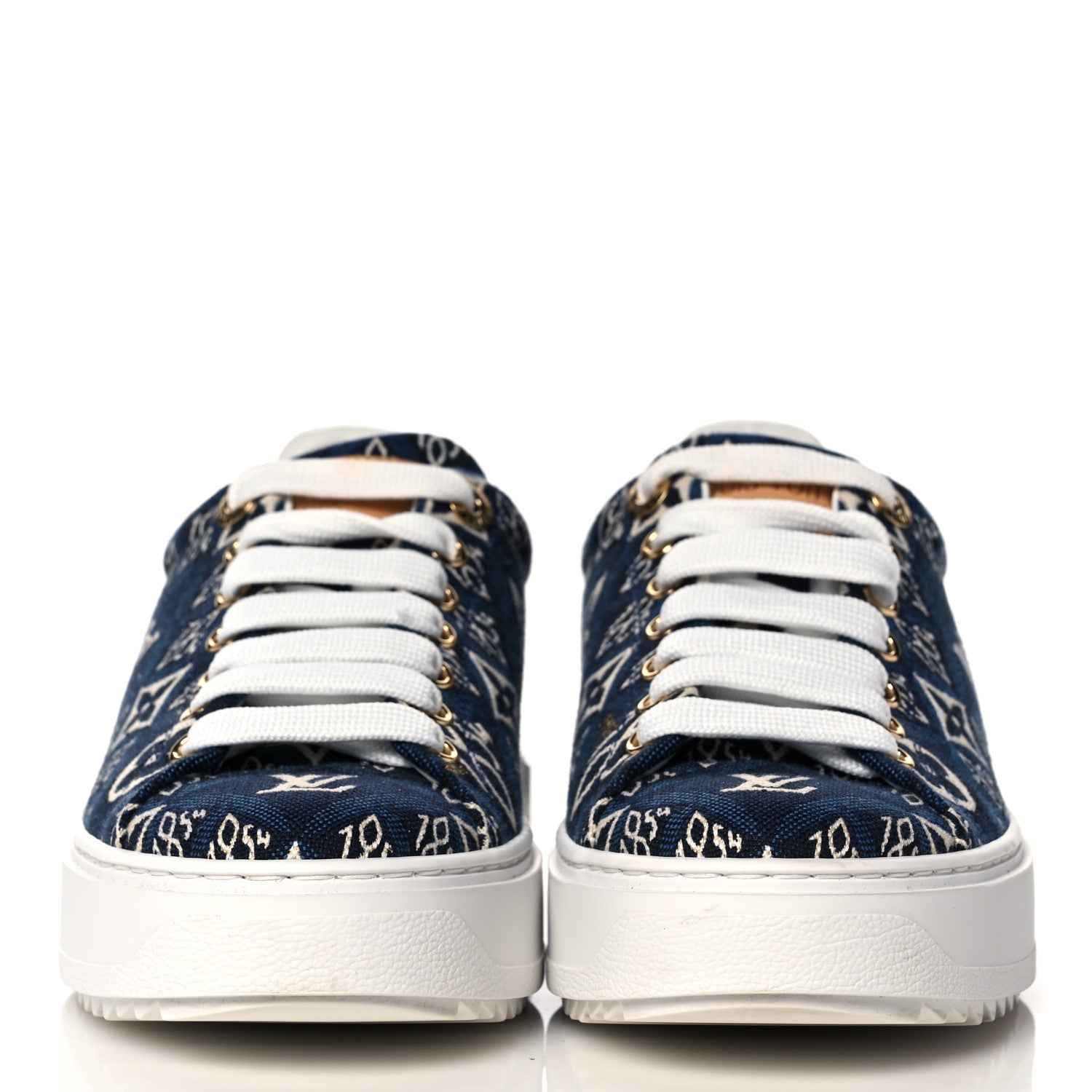 Louis Vuitton Jacquard Since 1854 Time Out Sneakers 35.5 Blue 2 of 7