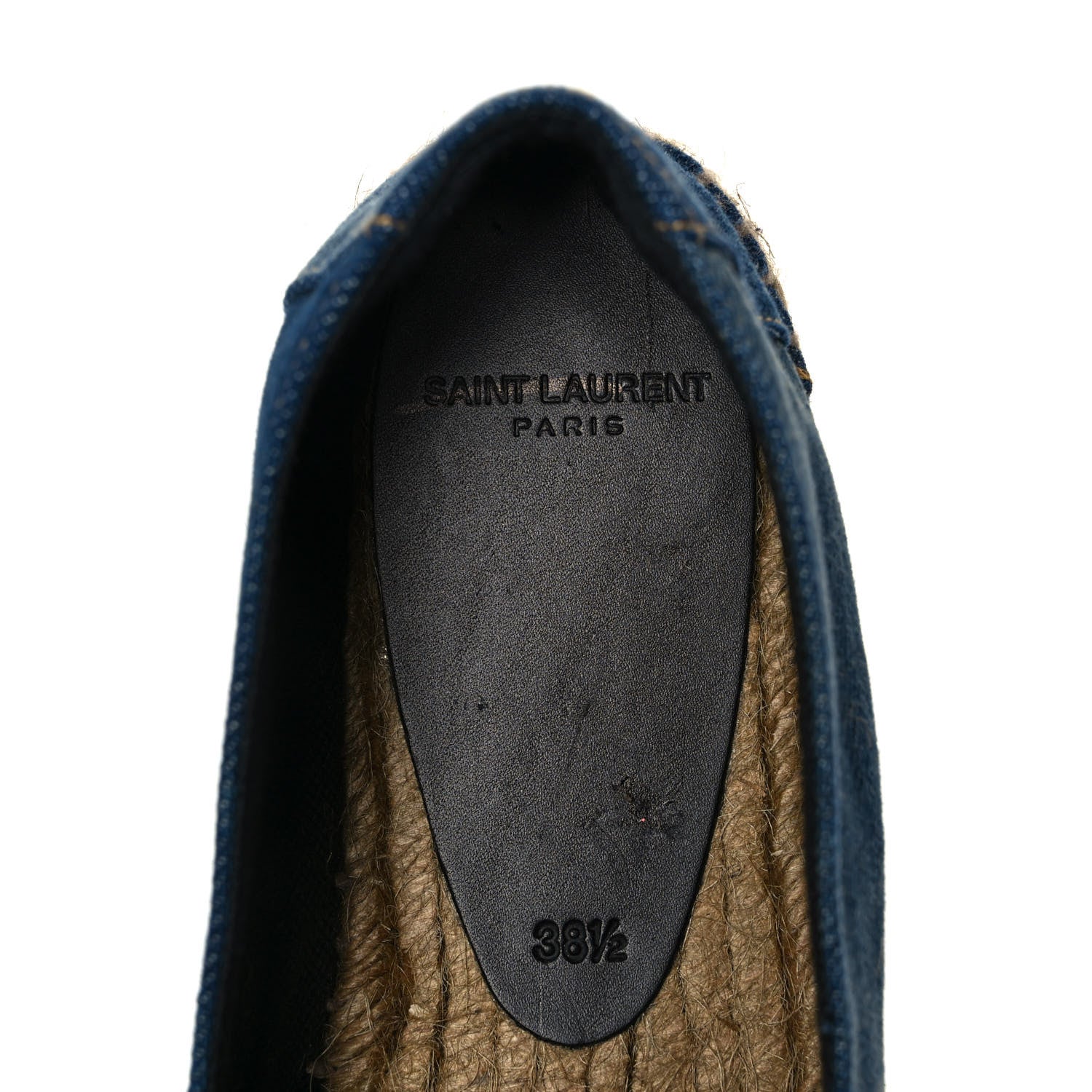 Saint Laurent Canvas Nappa Elba Light Logo Embroidered Espadrilles 38.5 Black 8 of 10