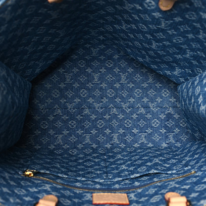 Louis Vuitton Monogram Denim Onthego MM Blue 5 of 9