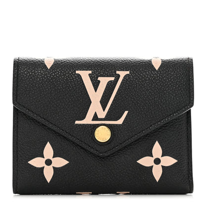 Louis Vuitton Empreinte Monogram Giant Victorine Wallet Black Beige 1 of 7