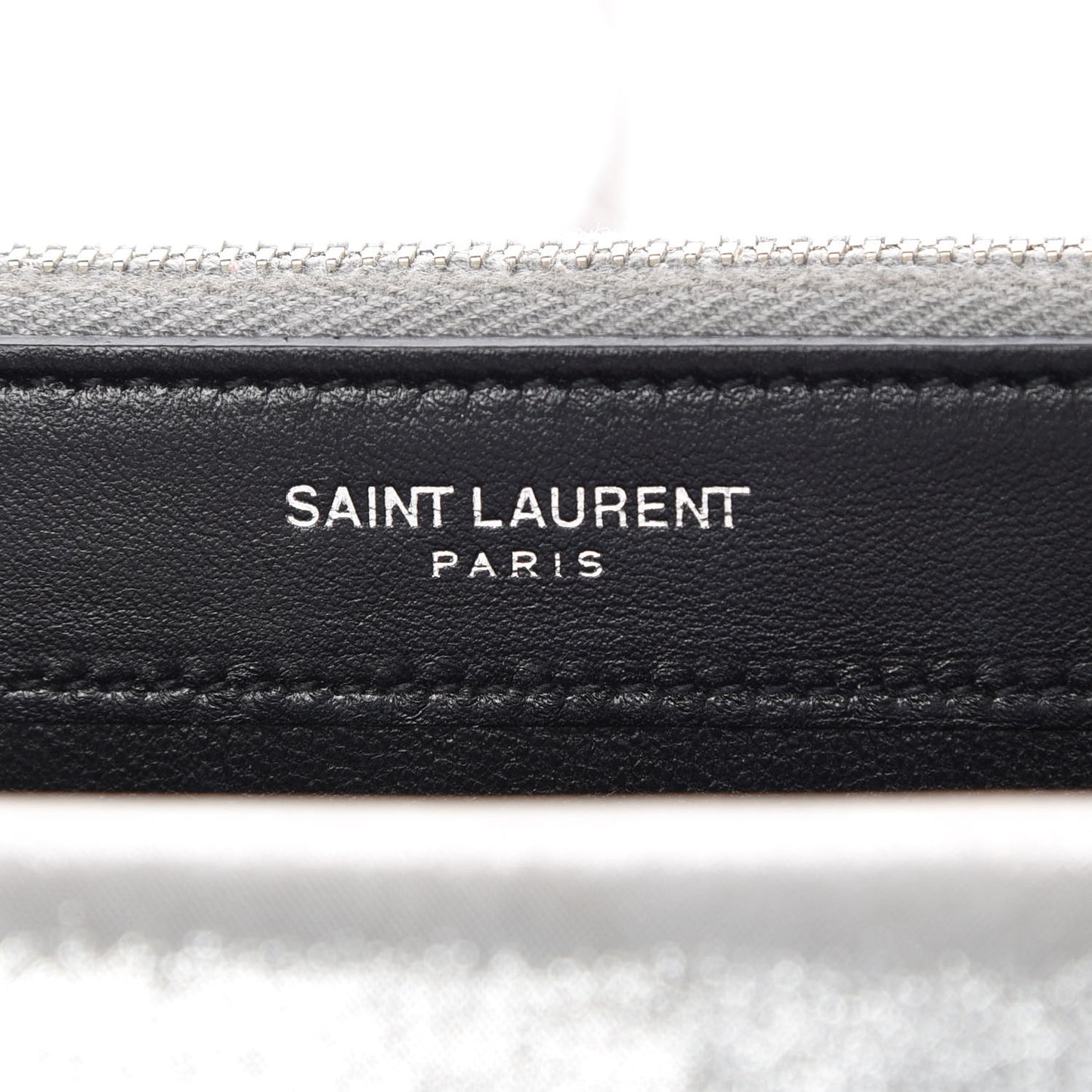 Metallic Fabric Monogram Envelope Chain Wallet Silver