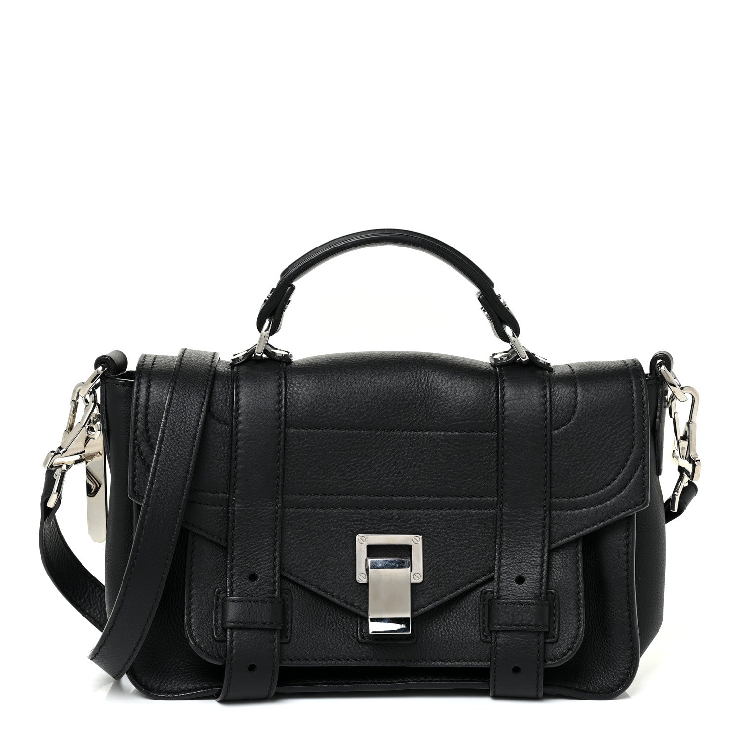Proenza Schouler Lambskin Tiny PS1 Satchel Black 1 of 9