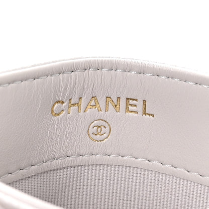 Chanel Caviar Quilted Card Holder Light Grey 6 of 9