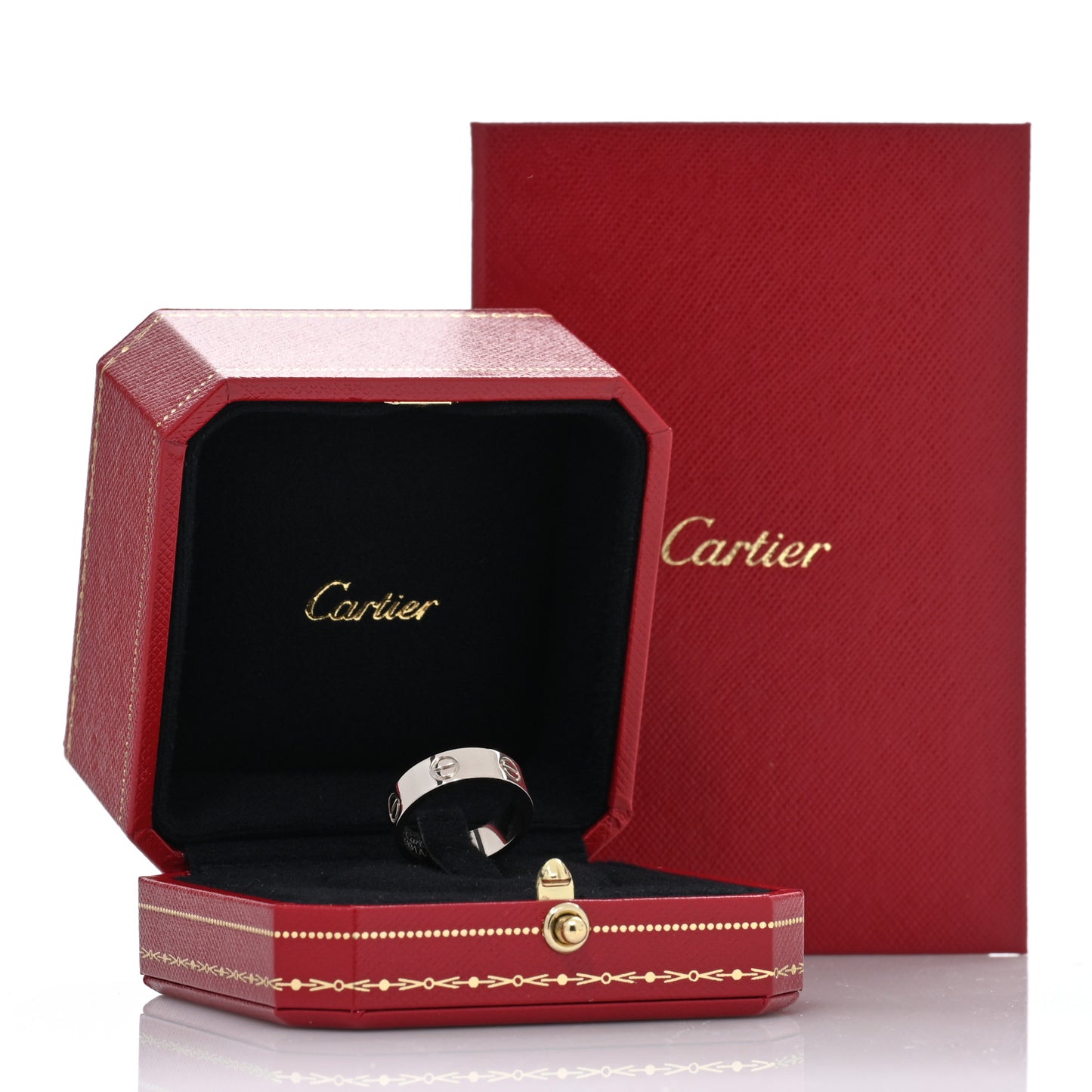 18K White Gold 5.5mm LOVE Ring 53 6.5
