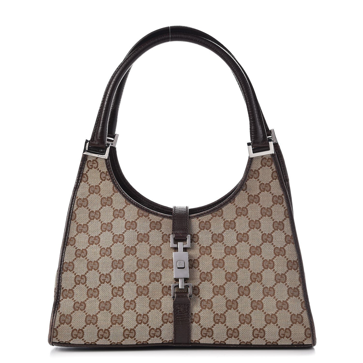 Gucci Monogram Small Bardot Brown 1 of 15