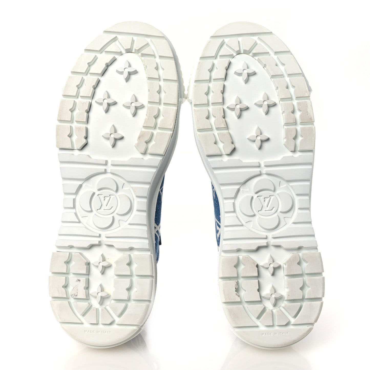 Denim Monogram Squad Sneakers 38.5 Marine