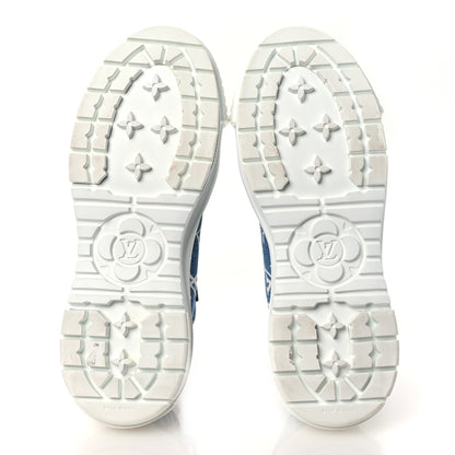 Louis Vuitton Denim Monogram Squad Sneakers 38.5 Marine 7 of 10