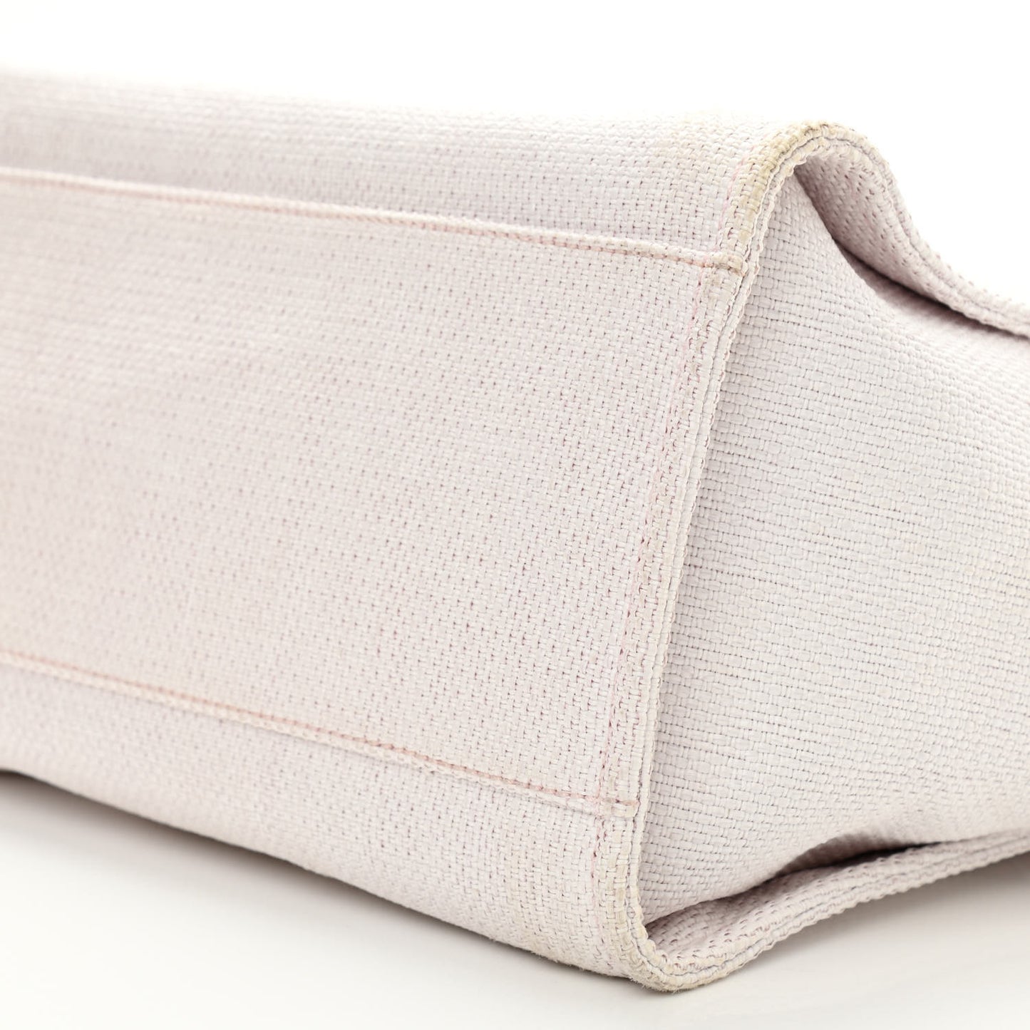 Canvas Large Deauville Tote White Pink
