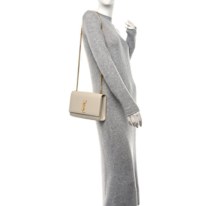 Saint Laurent Grain De Poudre Medium Monogram Kate Satchel Crema Soft 2 of 16