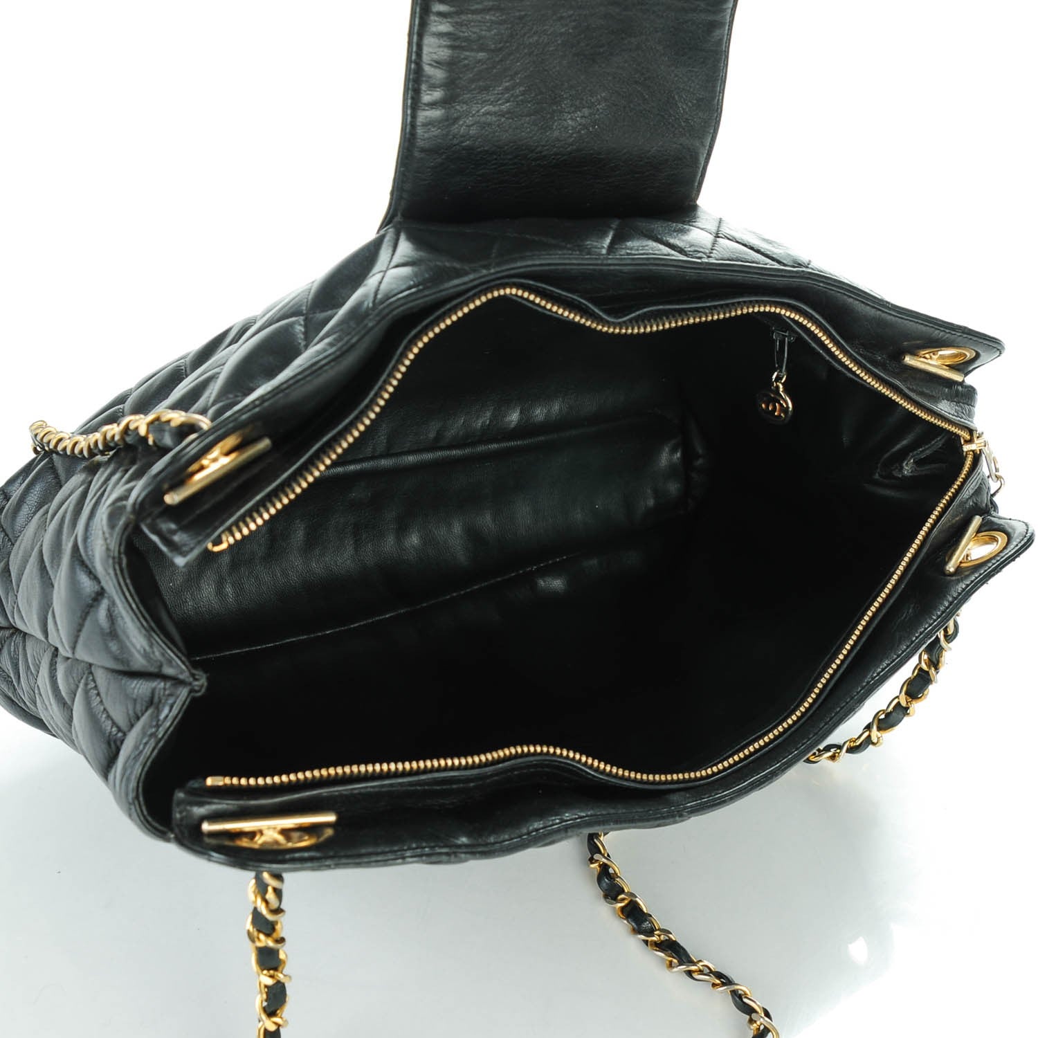 Chanel Lambskin Quilted Shoulder Bag Black 5 of 8