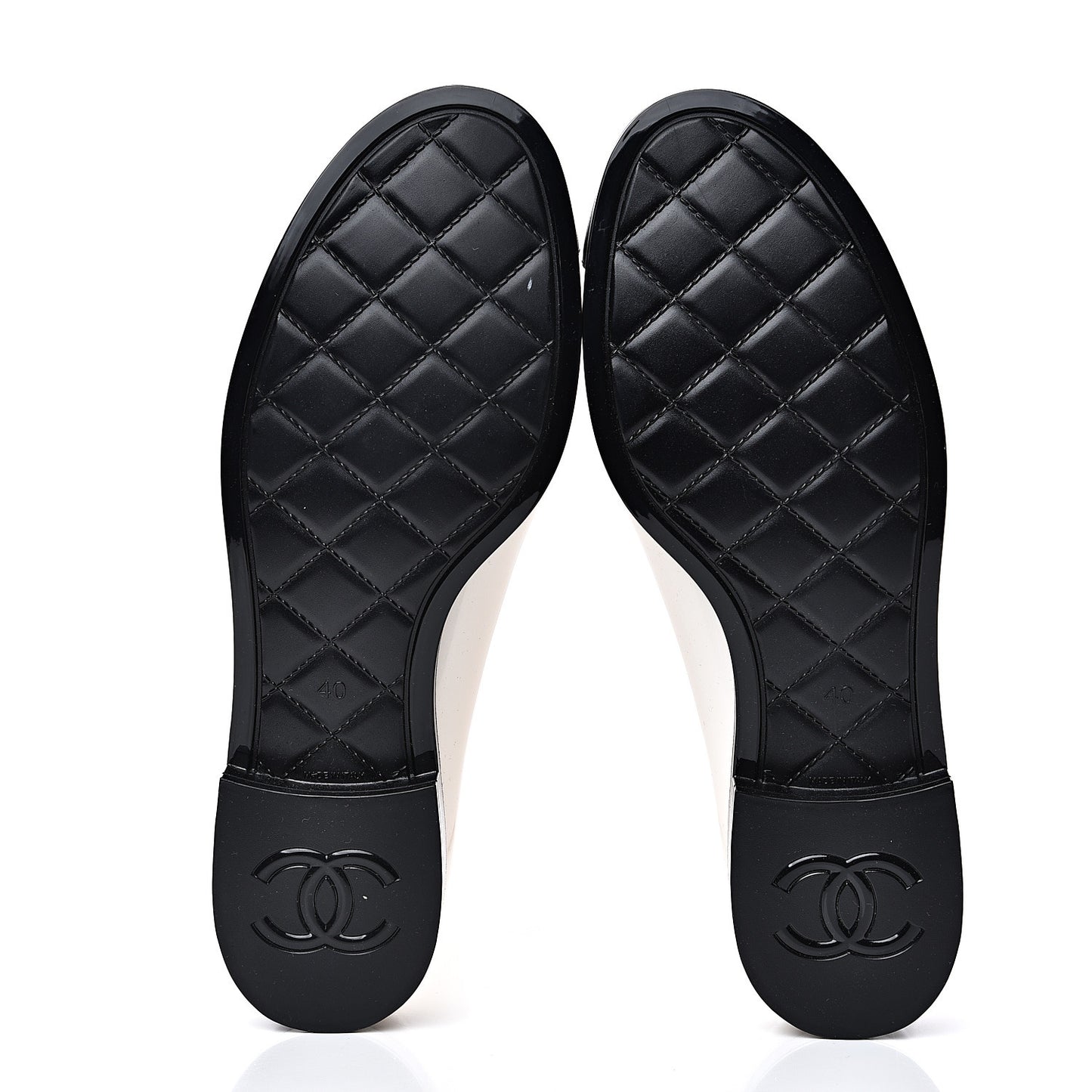 Rubber Rain Boots 40 Ivory Black