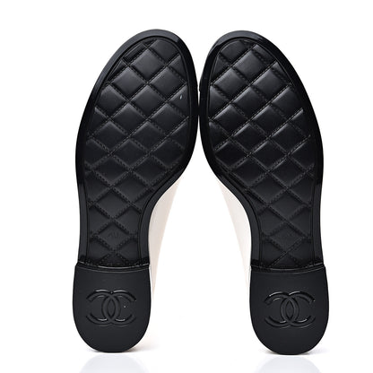 Chanel Rubber Rain Boots 40 Ivory Black 5 of 8