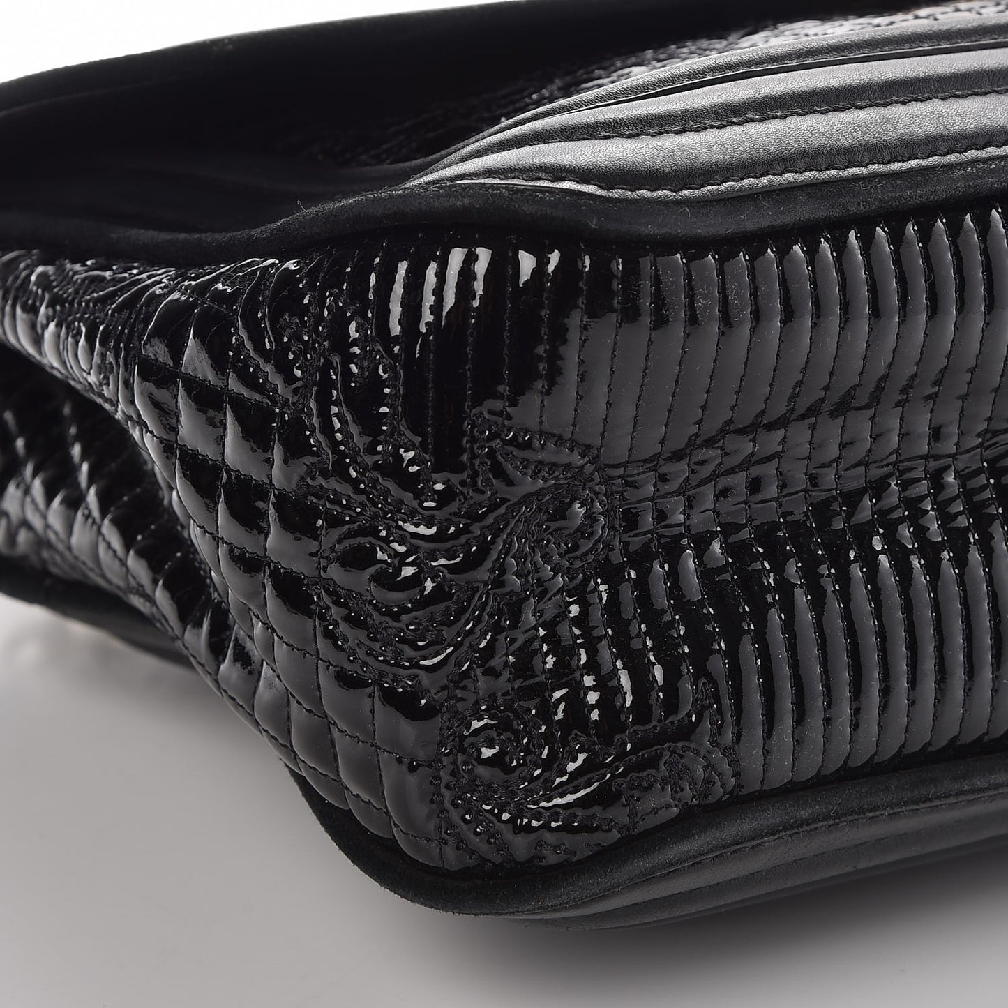Patent Vanitas Shoulder Bag Black
