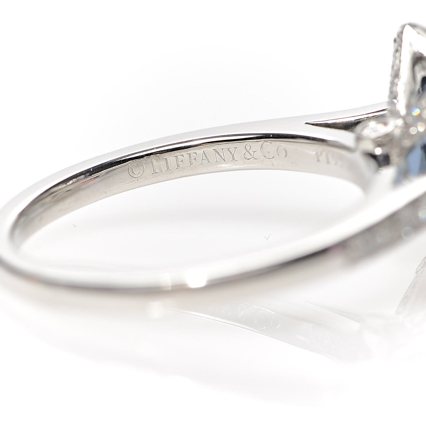 Platinum Diamond Aquamarine Legacy Ring 50 5.5