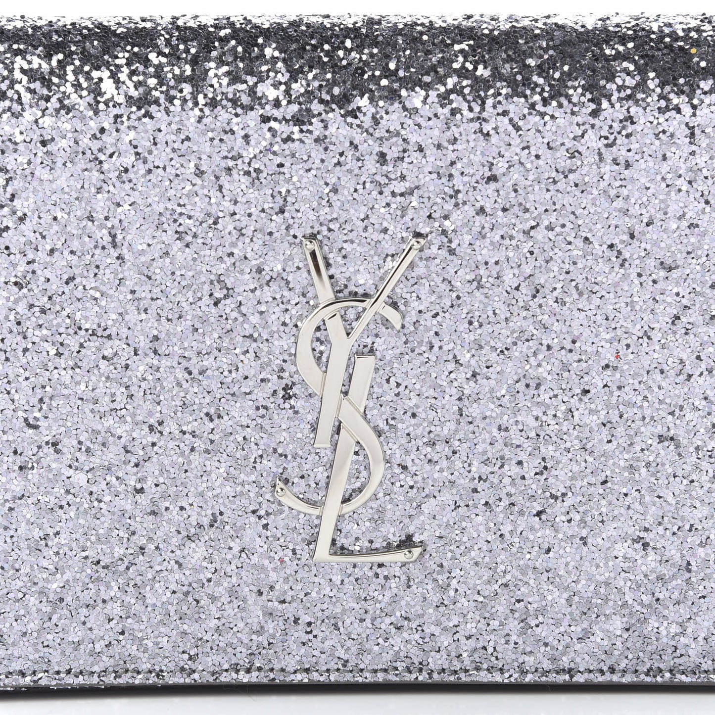Glitter Classic Kate Monogram Clutch Sunset Grey