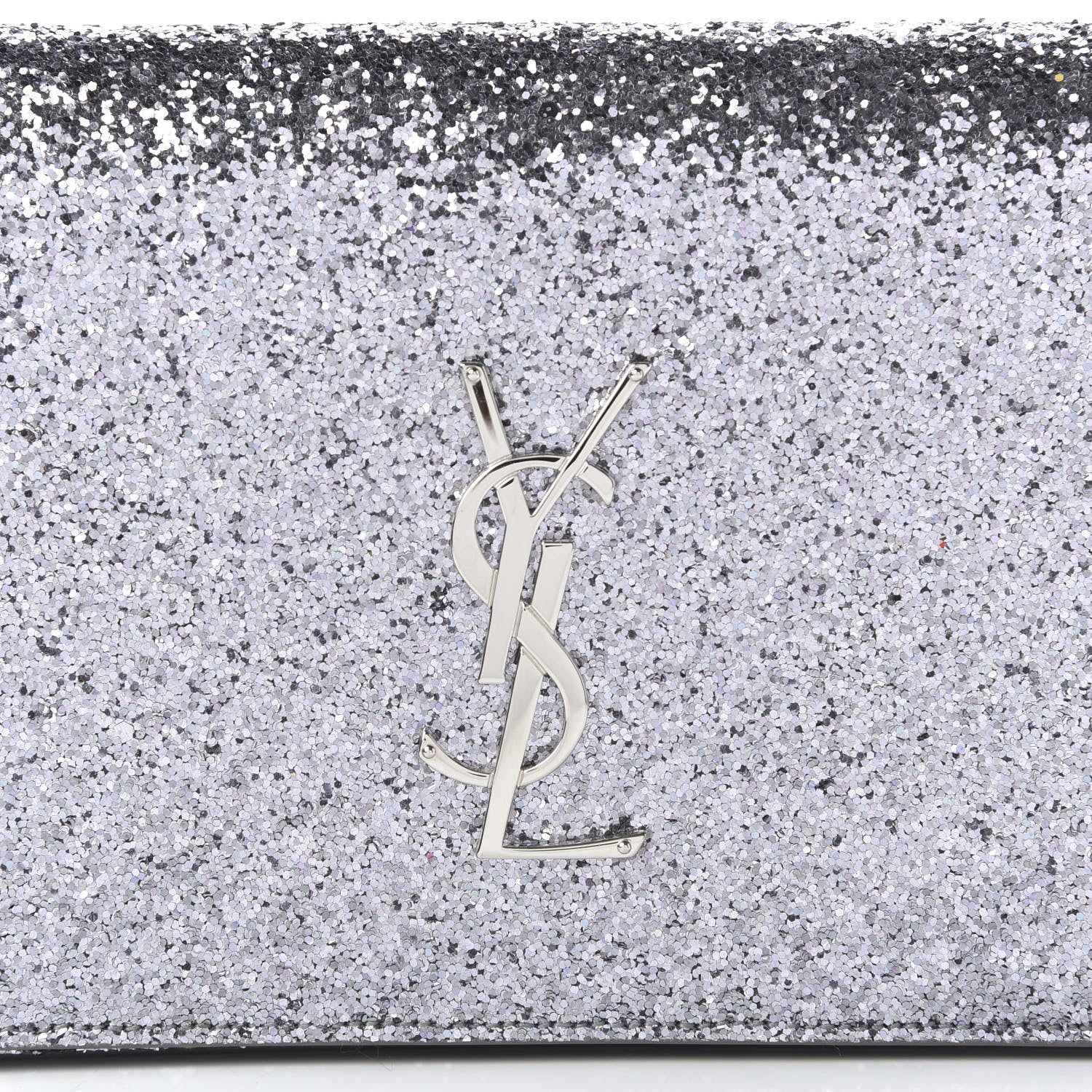 Saint Laurent Glitter Classic Kate Monogram Clutch Sunset Grey 9 of 9