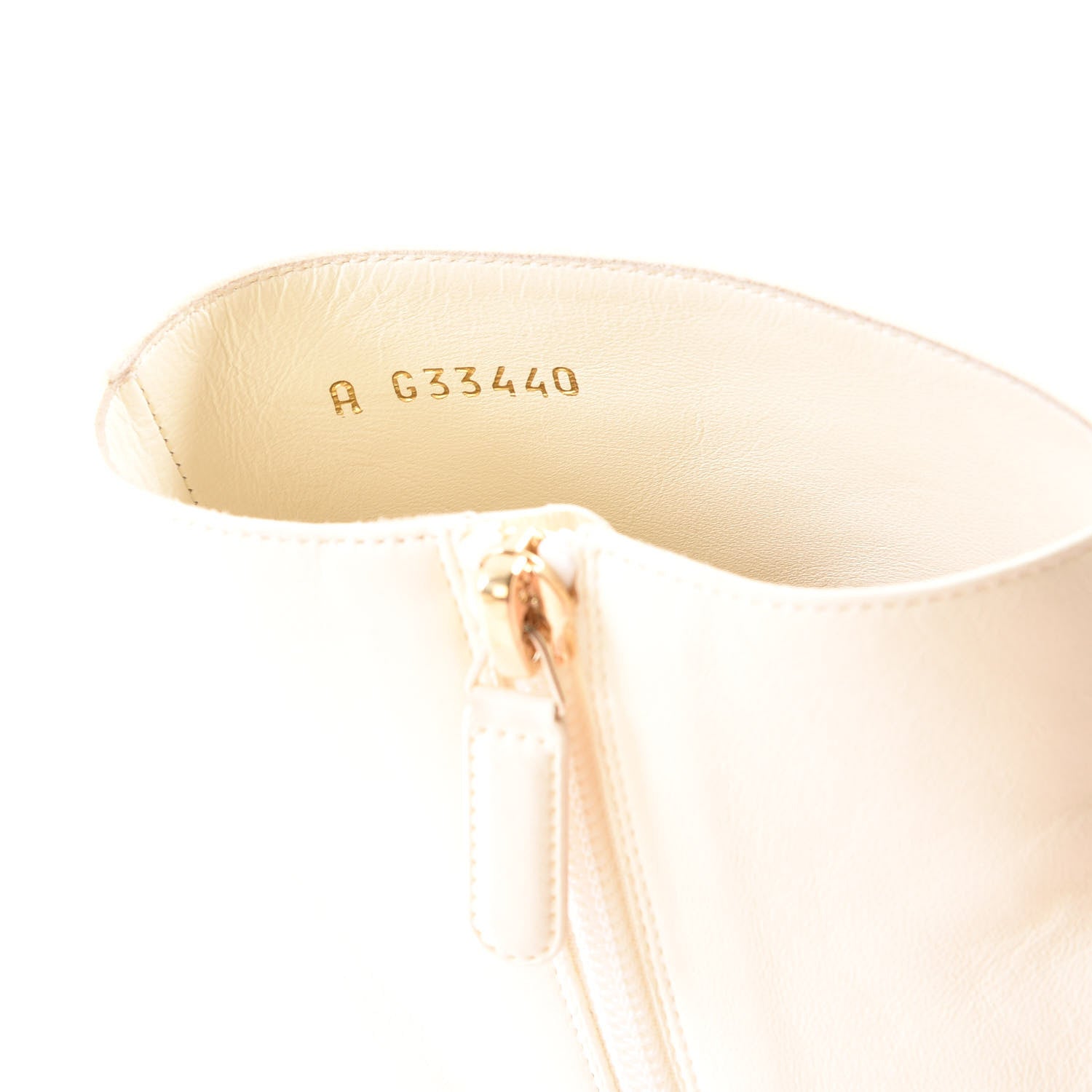 Chanel Lambskin Grosgrain Pearl Cap Toe Short Boots 40 Ivory Black 8 of 9