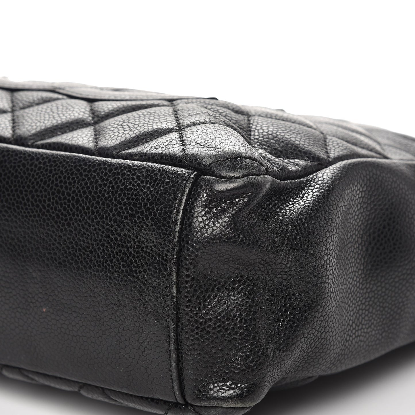 Caviar Quilted Petit Shopping Tote PST Black