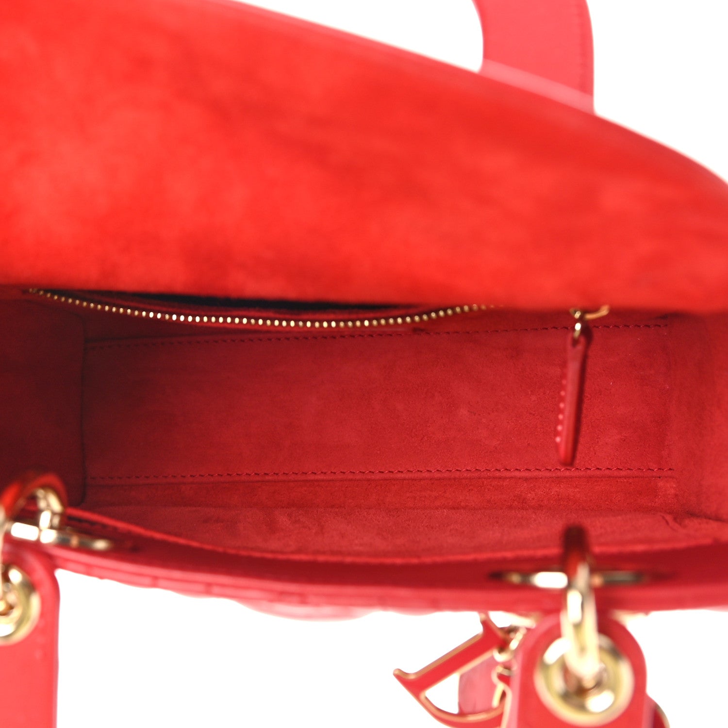 Christian Dior Lambskin Cannage Dioramour Small My ABCDior Lady Dior Spicy Red 5 of 9