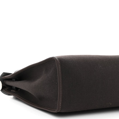 Hermes Military Toile Vache Hunter Herbag Zip 31 PM Ebene Black 10 of 11