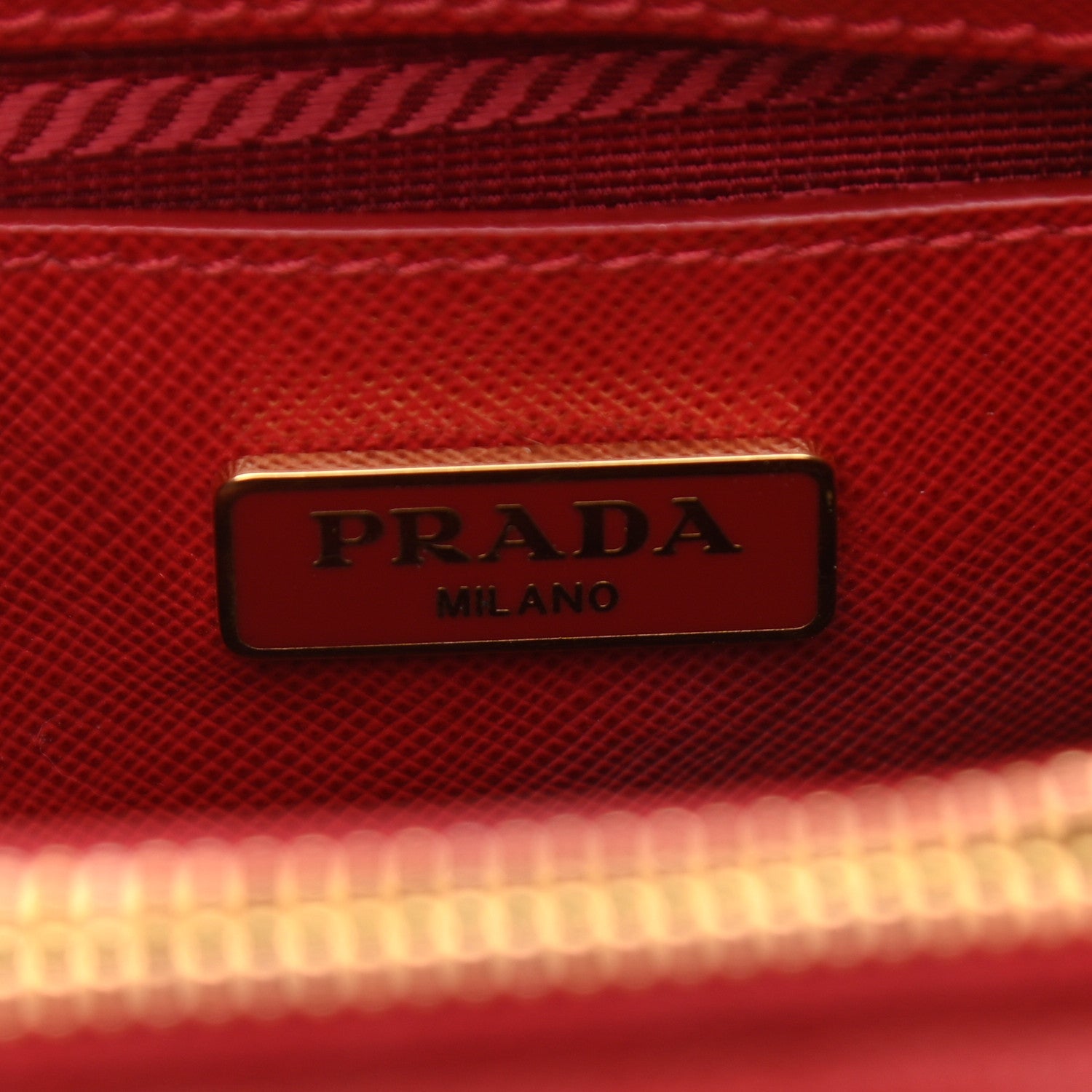 Prada Saffiano Lux Micro Galleria Double Zip Tote Fuoco 6 of 10