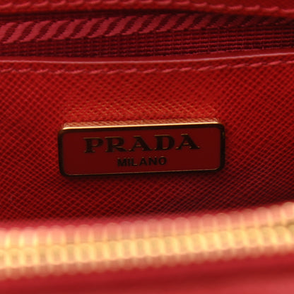 Prada Saffiano Lux Micro Galleria Double Zip Tote Fuoco 6 of 10