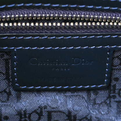 Christian Dior Patent Cannage Large Lady Dior Navy Blue 6 of 12