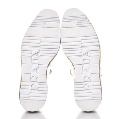 Prada Metallic Calfskin Platform Oxfords 36.5 Argento 7 of 11