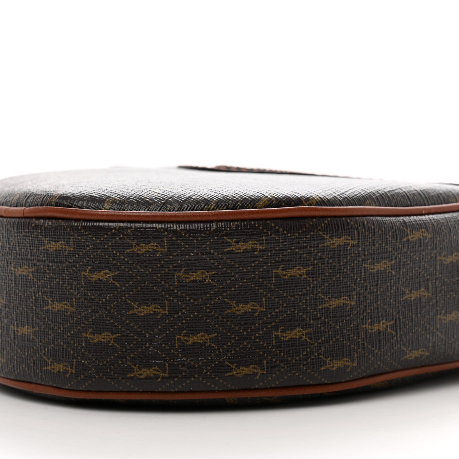 Saint Laurent Canvas Smooth Calfskin Le Monogramme Coeur Crossbody Chestnut 8 of 9