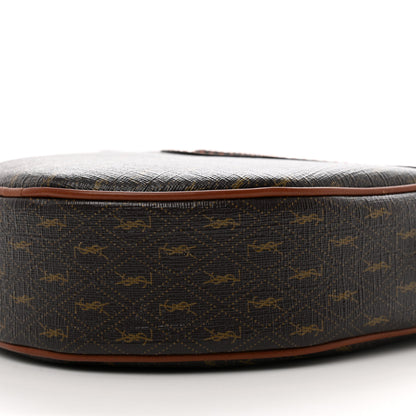 Saint Laurent Canvas Smooth Calfskin Le Monogramme Coeur Crossbody Chestnut 8 of 9
