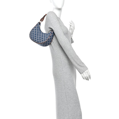 Celine Denim Triomphe Ava Shoulder Bag Blue 2 of 11