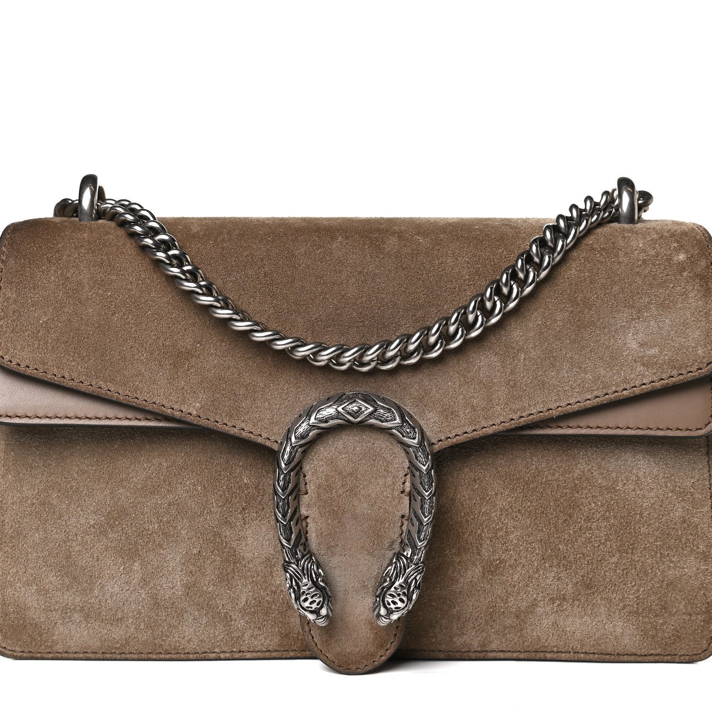 Suede Small Dionysus Shoulder Bag Taupe