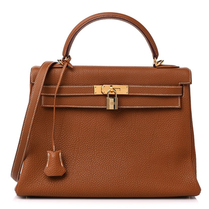 Hermes Togo Kelly Retourne 32 Gold 1 of 13
