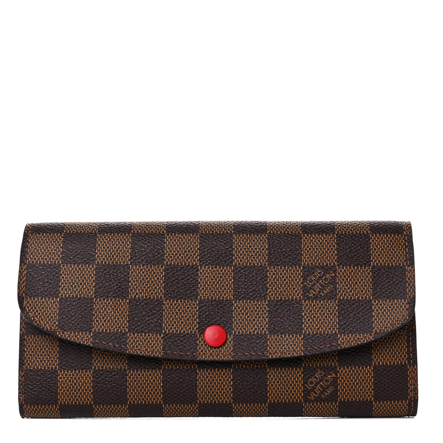 Damier Ebene Emilie Wallet Red